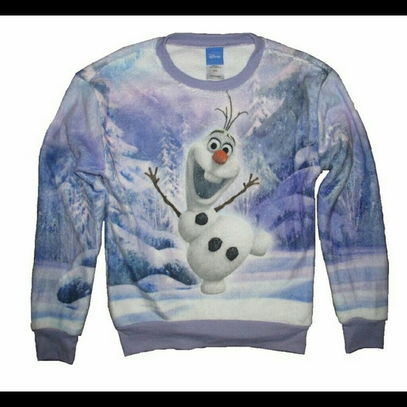 Frozen Olaf Girls Long Sleeve Fleece Sweater