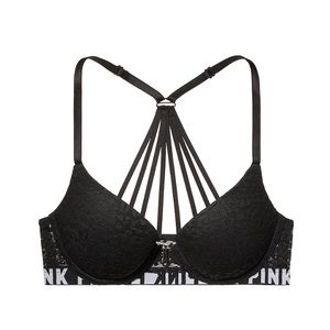 PINK logo strappy back bra
