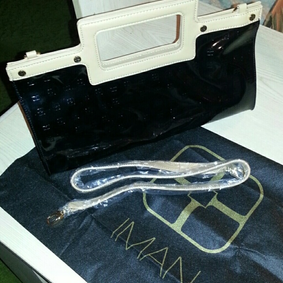 Black Iman purse and dust bag