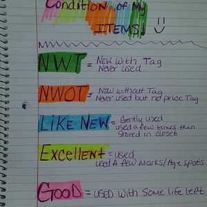 CONDITION OF MY ITEMS