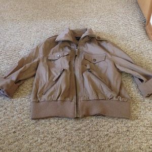 Tan fall jacket from wet seal