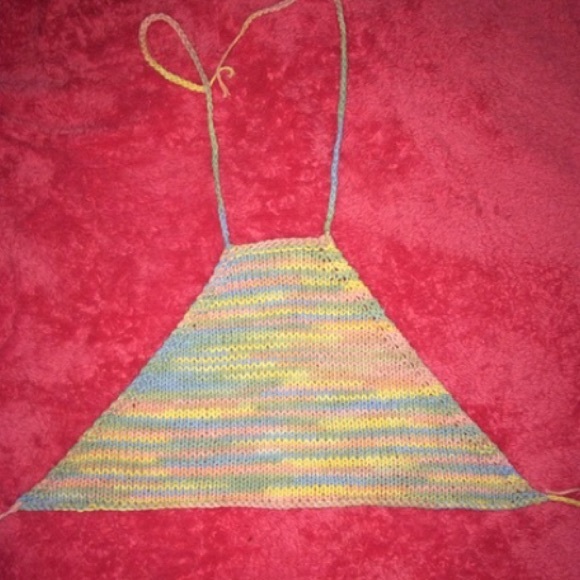 Crotchet rainbow halter (reposh)