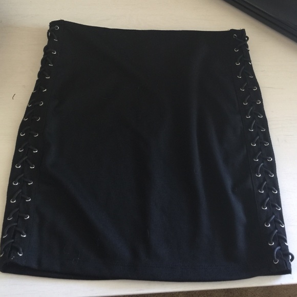 Black mini skirt