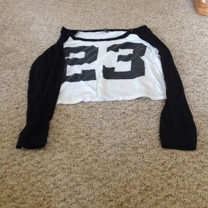 Black and white crop top