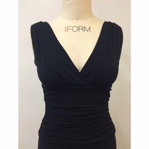 Deep v cocktail little black dress