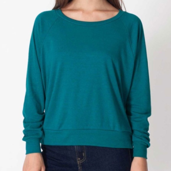 American Apparel Sweaters - American apparel green tri-blend pullover