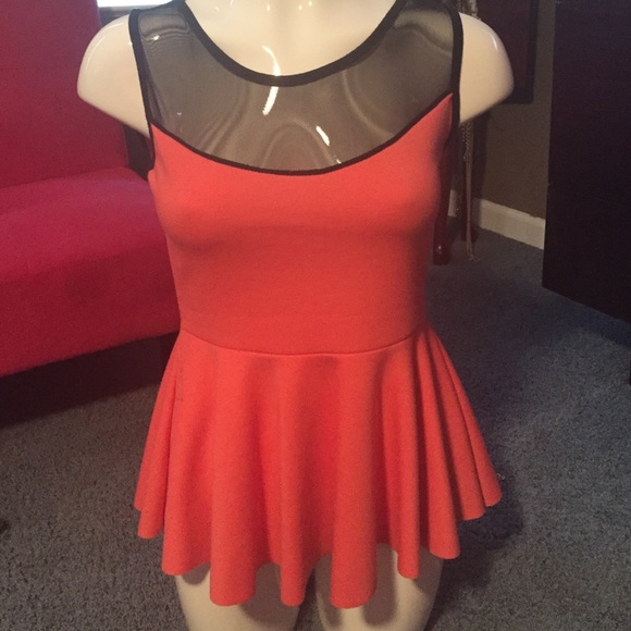 Mesh peplum