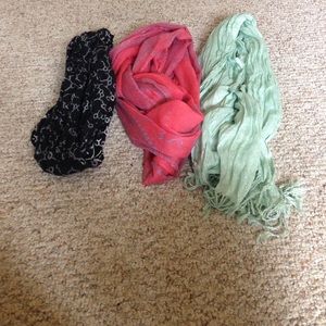 A set of three scarfs