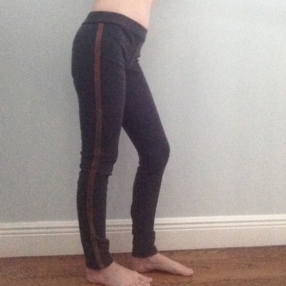 Authentic Haute Hippie suede stripe leggings szS