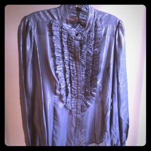 Cynthia Steffe Blue Shimmer Blouse