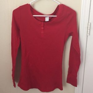 Red long sleeve shirt