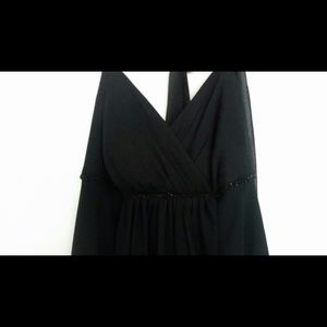 David's bridal high low black dress