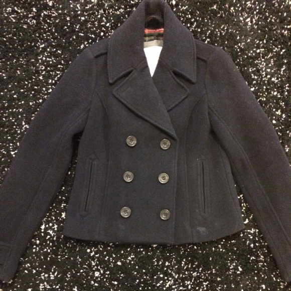 Abercrombie navy blue peacoat