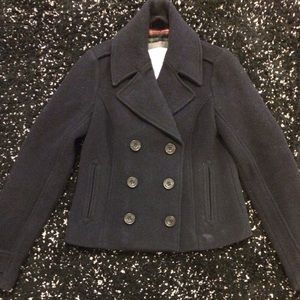 Abercrombie navy blue peacoat