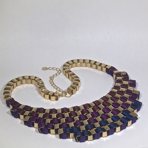 ASOS Ribbon Thread Bib Necklace - Picture 2 of 3