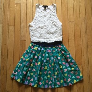 Flirty Heart Pattern Forever 21 Skirt