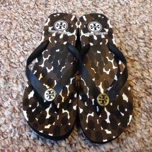 Tory Burch Leopard Wedge Flip Flop Sandal