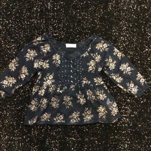 Abercrombie navy blue blouse