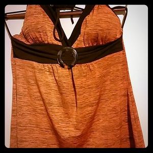 Dark orange halter