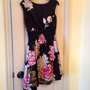 Black and Floral Dress