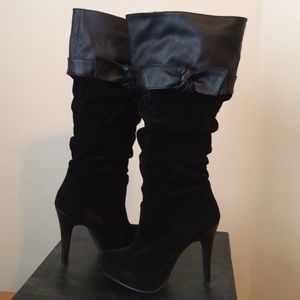 JustFab Briyanni (Black) Fits wide calves