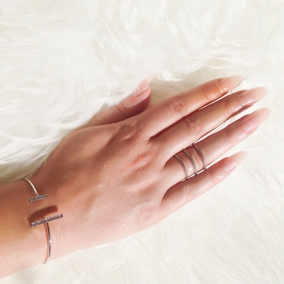 T-Bar Rhinestone Cuff - Picture 2 of 3