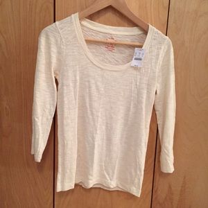 JCREW Cotton Artist T in Ivory