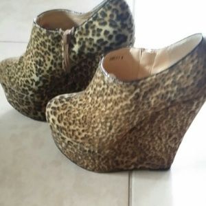 Cheetah print ankle boots