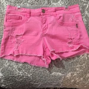 Hot pink shorts