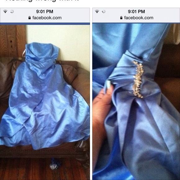 Cornflower blue prom dress