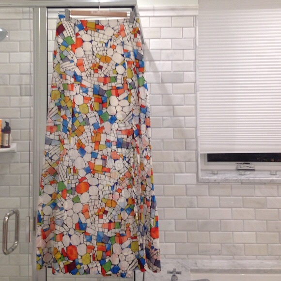 Maeve/Anthro sheer maxi skirt w/ lining size 2