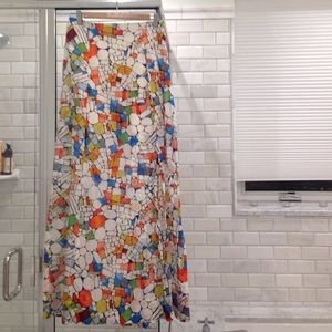 Maeve/Anthro sheer maxi skirt w/ lining size 2