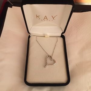 KAY jewelers diamond heart necklace
