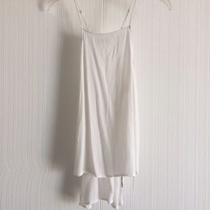 ADORABLE WHITE HIGH LOW OPEN SIDE TIE TANK TOP