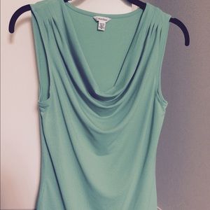 Calvin Klein sleeveless cowl neck blouse
