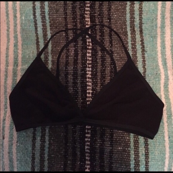American Apparel Black Triangle Bralette