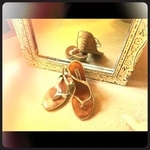 Silver and hemp wedges!