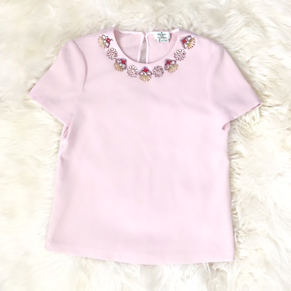 Kate Spade embellished pink top