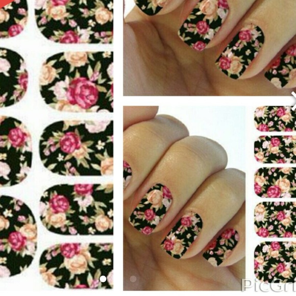 Nail Rose Garden Wraps