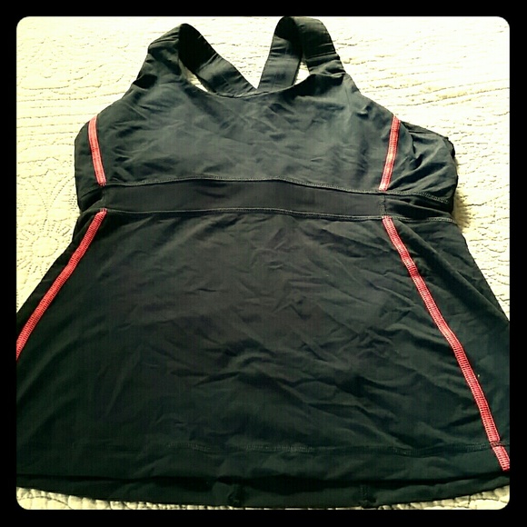 Lululemon black with orange  push your limits