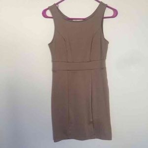 Plain beige dress