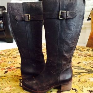 CorsoComo brown leather tall boots women's  9.5