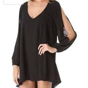 Off Shoulder V-neck A-line Mini Casual Dress