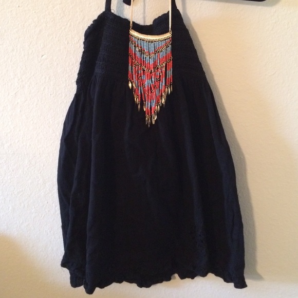Black halter top