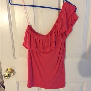 Pink one shouldered top