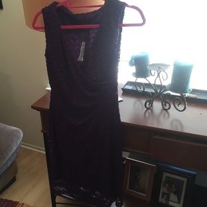 A purple lace type dress, brand new w tag