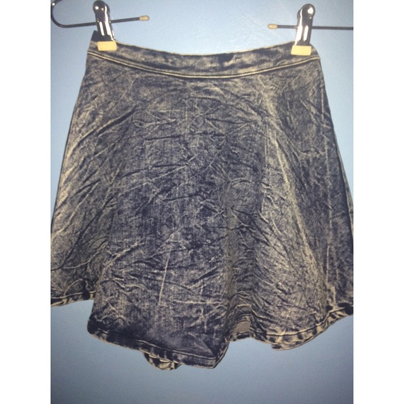 Denim Acid Wash Circle Skirt - Picture 1 of 1