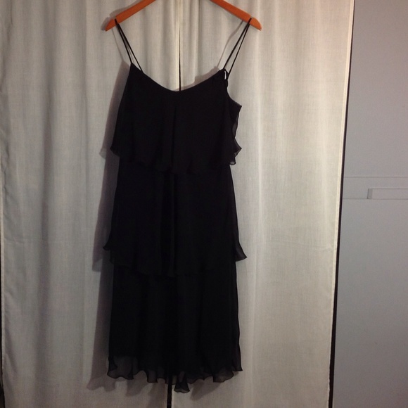 Black ballroom dress in layered vintage look