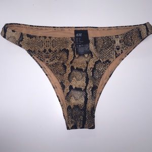 Snakeskin print bikini bottoms