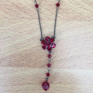 New Red Beaded necklace